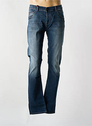 Jeans coupe slim fermeture boutonnée sur le devant taille normale bleu DONOVAN homme