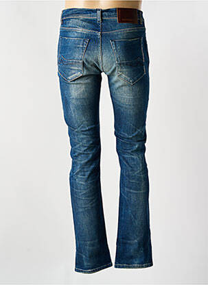Jeans coupe slim fermeture boutonnée sur le devant taille basse bleu DONOVAN homme
