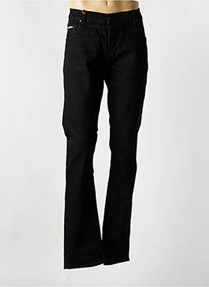 Jeans coupe slim fermeture boutonnée sur le devant taille normale noir DONOVAN homme