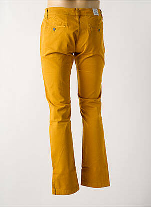 Pantalon chino tissage popeline taille normale jaune DONOVAN homme