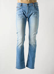 Jeans coupe slim fermeture boutonnée sur le devant taille normale bleu DONOVAN homme