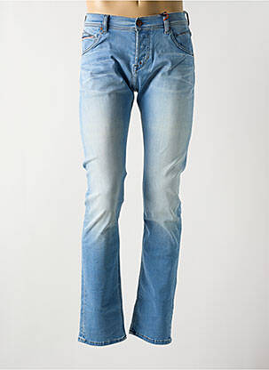 Jeans coupe slim fermeture boutonnée sur le devant taille normale bleu DONOVAN homme