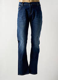 Jeans coupe slim fermeture boutonnée sur le devant taille normale bleu fonce DONOVAN homme