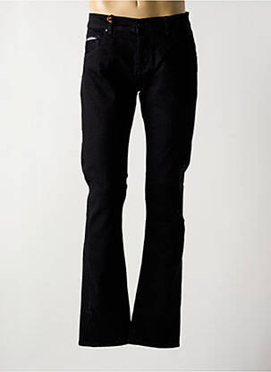 Jeans coupe droite fermeture boutonnée sur le devant taille normale noir DONOVAN homme