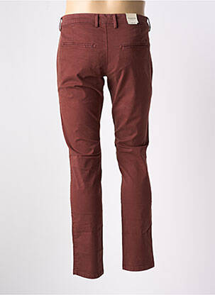 Pantalon chino stretch taille basse marron SELECTED homme
