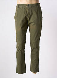Pantalon chino stretch taille basse vert SELECTED homme