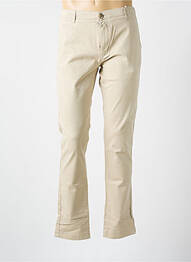 Pantalon chino poches beige clair KNOWLEDGE COTTON APPAREL homme