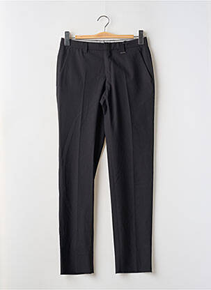 Pantalon droit tissage popeline taille normale noir BILL TORNADE homme