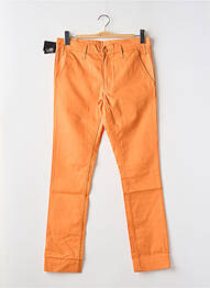 Pantalon droit tissage popeline taille basse orange CHEAP MONDAY homme