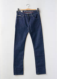 Jeans coupe droite fermeture zippée sous rabat boutonné taille normale bleu DONOVAN homme