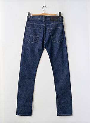 Jeans coupe droite fermeture zippée sous rabat boutonné taille normale bleu DONOVAN homme