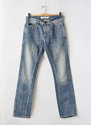 Jeans coupe droite fermeture zippée sous rabat boutonné taille normale bleu FREEMAN T.PORTER homme