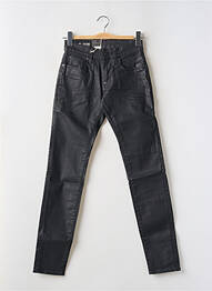 Pantalon slim fermeture zippée sous rabat boutonné noir G STAR homme