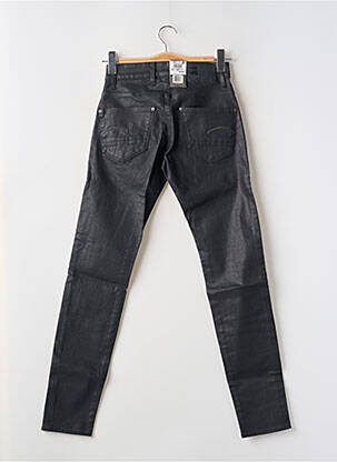 Pantalon slim fermeture zippée sous rabat boutonné noir G STAR homme
