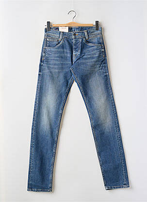 Jeans coupe droite fermeture zippée sous rabat boutonné taille basse bleu PEPE JEANS homme
