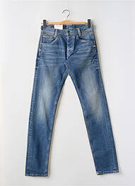 Jeans coupe droite fermeture zippée sous rabat boutonné taille basse bleu PEPE JEANS homme