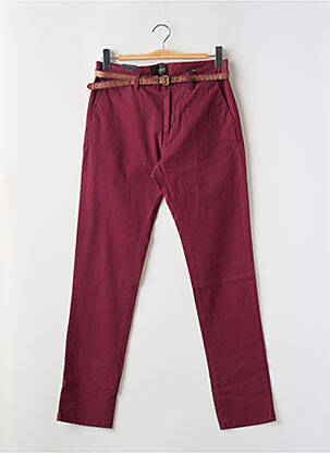 Pantalon droit stretch taille normale rouge SCOTCH & SODA homme