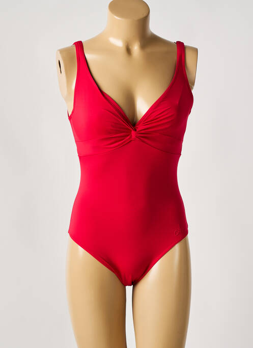Maillot de bain 1 pièce rouge LIVIA pour femme