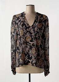 Blouse légère et transparente manches longues noir ZAPA femme