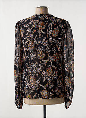 Blouse légère et transparente manches longues noir ZAPA femme