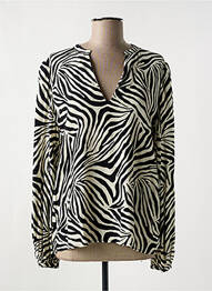 Blouse poignets boutonnés avec fente manches longues noir ZAPA femme
