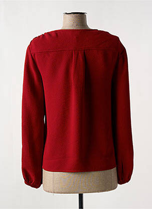 Blouse manches longues manches longues rouge BERENICE femme
