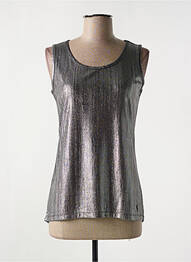 Top stretch sans manche argent TRUSSARDI JEANS femme
