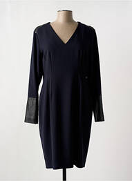 Robe mi-longue coupe fluide manches longues bleu ZAPA femme