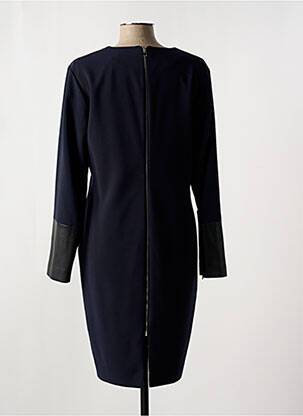 Robe mi-longue coupe fluide manches longues bleu ZAPA femme