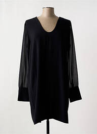 Robe courte fermeture zippée au dos manches longues noir ZAPA femme