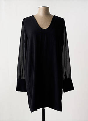 Robe courte fermeture zippée au dos manches longues noir ZAPA femme