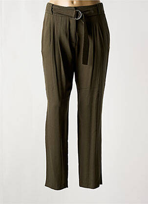 Pantalon droit coupe carotte taille haute vert ZAPA femme