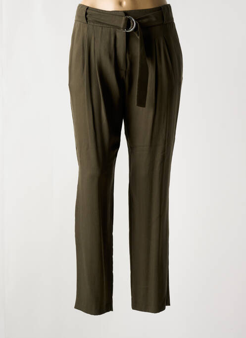 Pantalon droit coupe carotte taille haute vert ZAPA femme