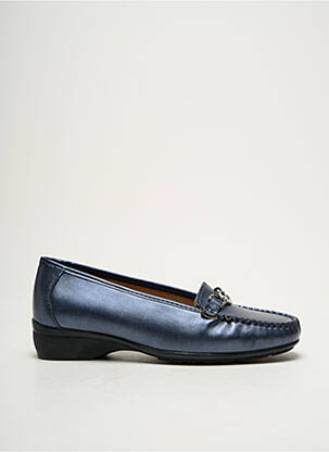 Chaussons/pantoufles tissage satiné talon plat jusqu'à 3cm bleu SEMELFLEX femme