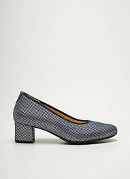 Escarpins tissage satiné talon de 4 à 6cm bleu HASSIA femme