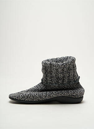 Chaussons/pantoufles bout rond talon plat jusqu'à 3cm gris LA VAGUE femme