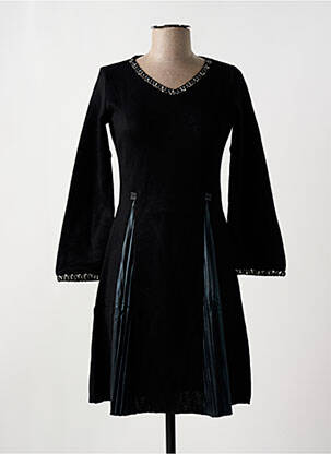 Robe courte manches longues manches longues noir LO! LES FILLES femme