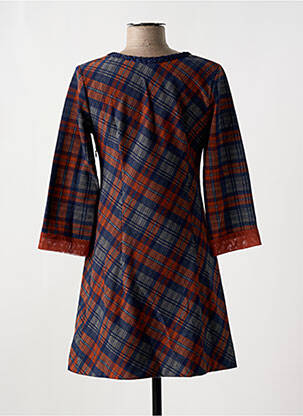 Robe courte manches 3/4 manches 3/4 bleu LO! LES FILLES femme