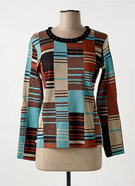 Pull coupe cintrée manches longues bleu LO! LES FILLES femme