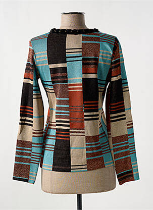 Pull coupe cintrée manches longues bleu LO! LES FILLES femme