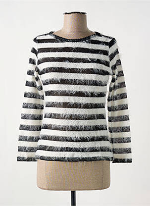 Pull coupe cintrée manches longues noir LO! LES FILLES femme