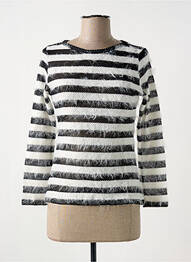 Pull coupe cintrée manches longues noir LO! LES FILLES femme