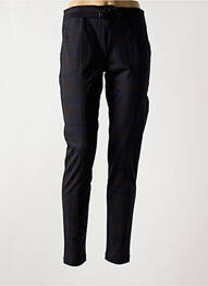 Pantalon slim tissage popeline taille haute bleu LO! LES FILLES femme