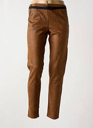 Pantalon slim stretch taille haute marron LO! LES FILLES femme
