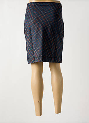 Jupe mi-longue taille à pinces bleu LO! LES FILLES femme