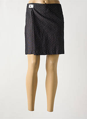 Jupe short tissage popeline noir LO! LES FILLES femme