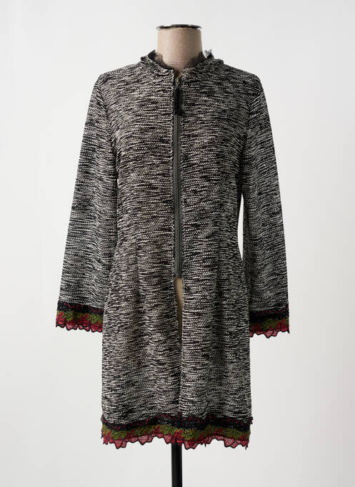 Gilet manches longues coupe cintrée noir LO! LES FILLES femme