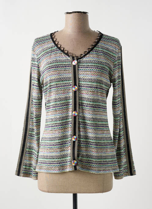 Gilet manches longues stretch vert LO! LES FILLES femme
