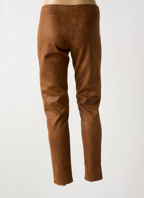 Pantalon slim stretch taille haute marron LO! LES FILLES femme