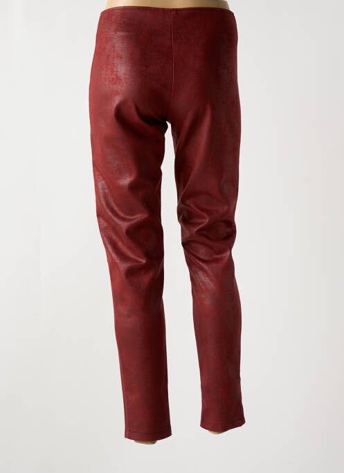 Pantalon slim stretch taille haute rouge LO! LES FILLES femme